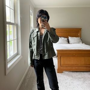 Style&co Green Cropped Jacket - petite size L